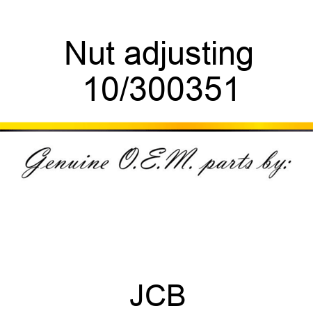Nut adjusting 10/300351
