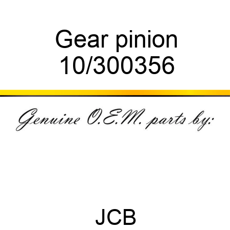 Gear pinion 10/300356