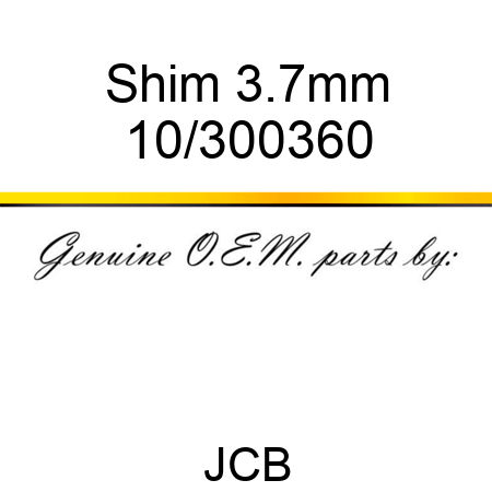 Shim 3.7mm 10/300360