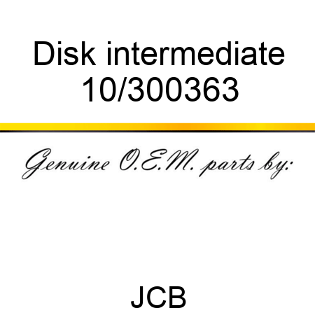 Disk intermediate 10/300363