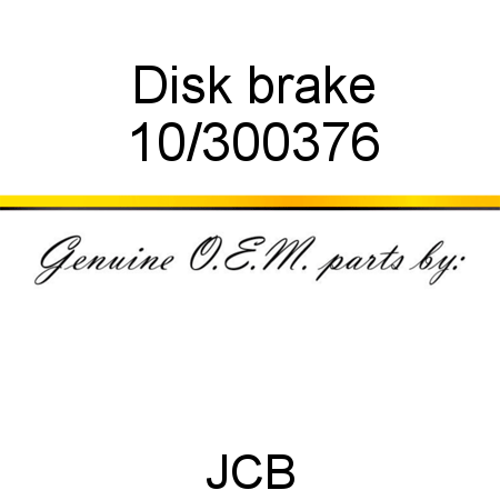 Disk, brake 10/300376