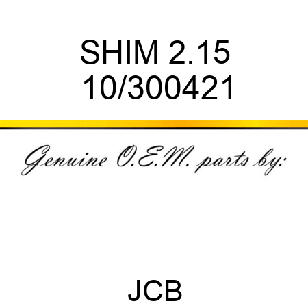 SHIM 2.15 10/300421
