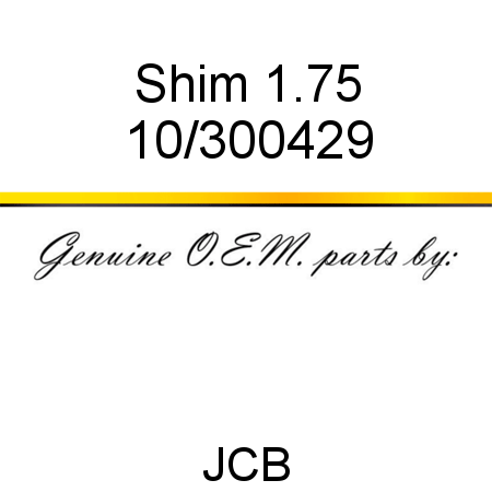 Shim, 1.75 10/300429