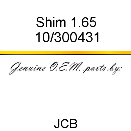 Shim, 1.65 10/300431