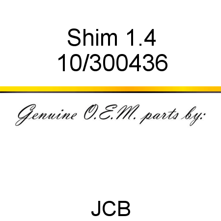Shim, 1.4 10/300436