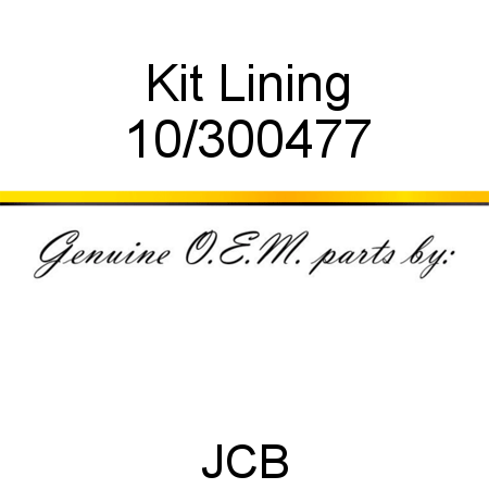 Kit, Lining 10/300477