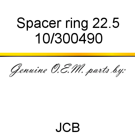 Spacer, ring, 22.5 10/300490