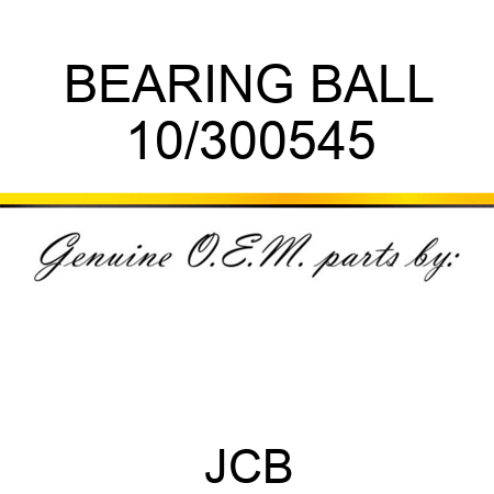 BEARING, BALL 10/300545