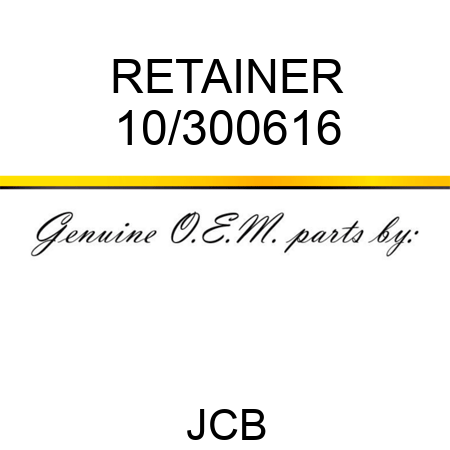 RETAINER 10/300616