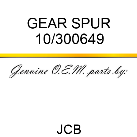 GEAR, SPUR 10/300649