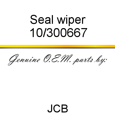 Seal, wiper 10/300667