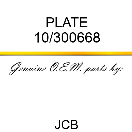 PLATE 10/300668