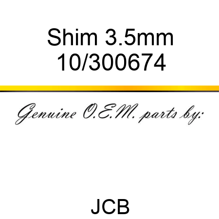 Shim 3.5mm 10/300674