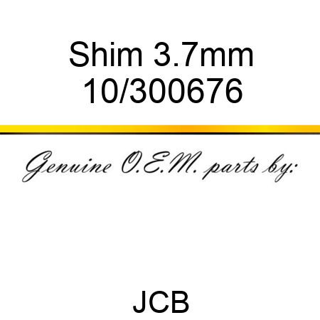 Shim 3.7mm 10/300676