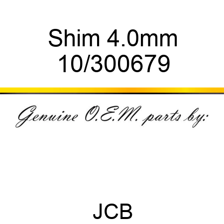 Shim 4.0mm 10/300679
