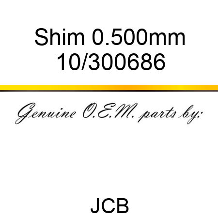 Shim 0.500mm 10/300686