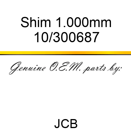 Shim 1.000mm 10/300687