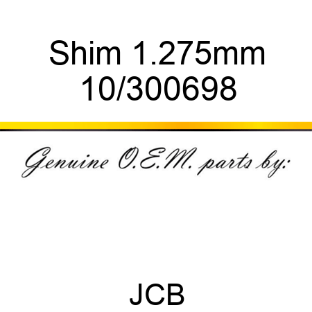 Shim 1.275mm 10/300698