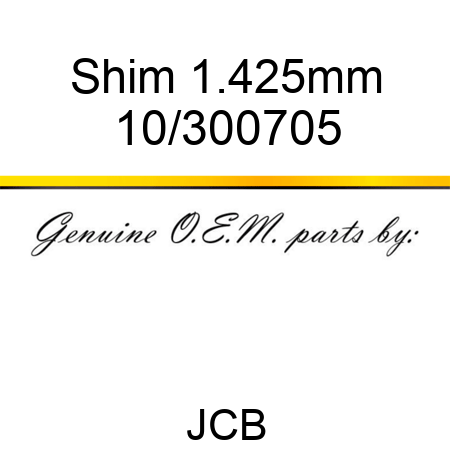 Shim 1.425mm 10/300705