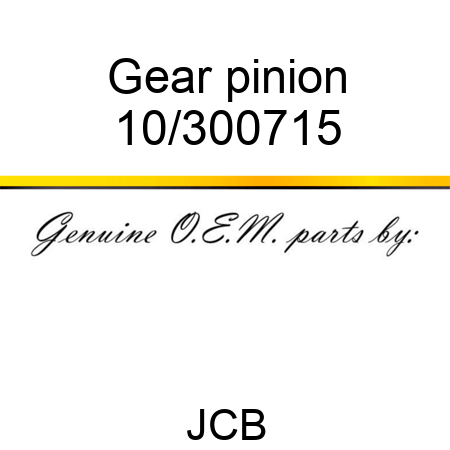 Gear pinion 10/300715