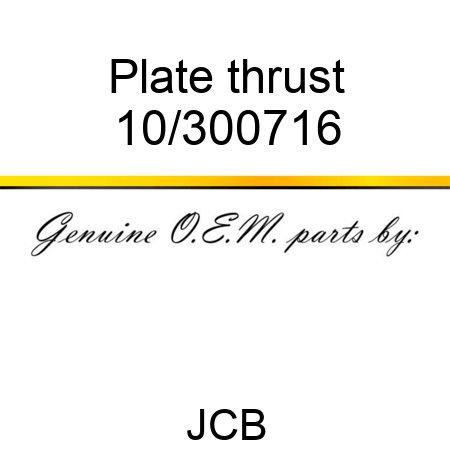 Plate thrust 10/300716