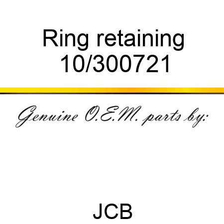 Ring retaining 10/300721