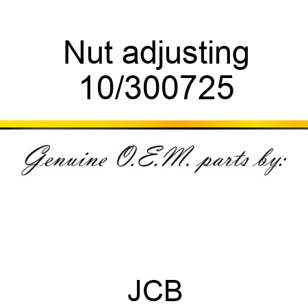 Nut adjusting 10/300725