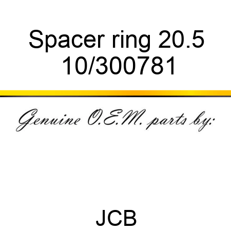 Spacer ring 20.5 10/300781