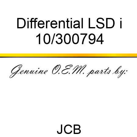 Differential LSD i 10/300794