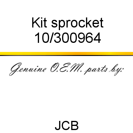 Kit, sprocket 10/300964