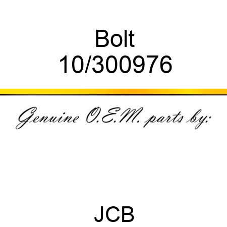 Bolt 10/300976