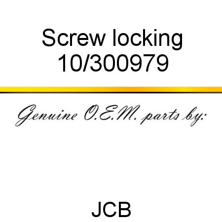 Screw, locking 10/300979