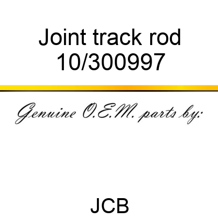 Joint track rod 10/300997