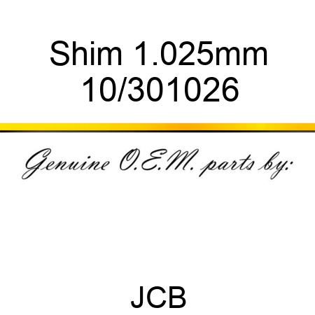 Shim 1.025mm 10/301026