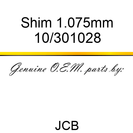 Shim 1.075mm 10/301028
