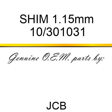 SHIM, 1.15mm 10/301031