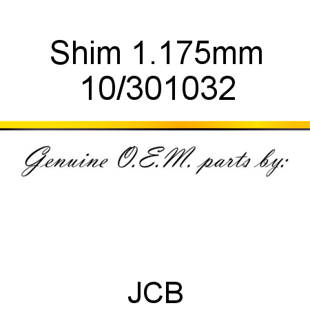 Shim, 1.175mm 10/301032