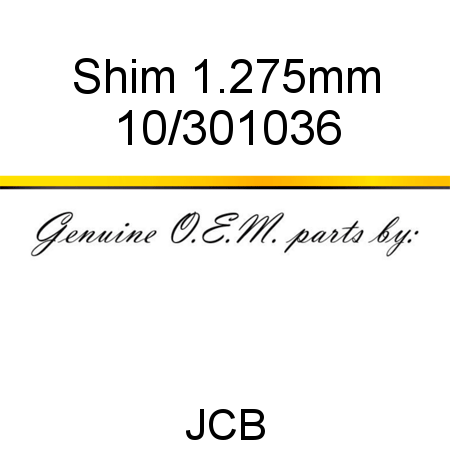 Shim, 1.275mm 10/301036