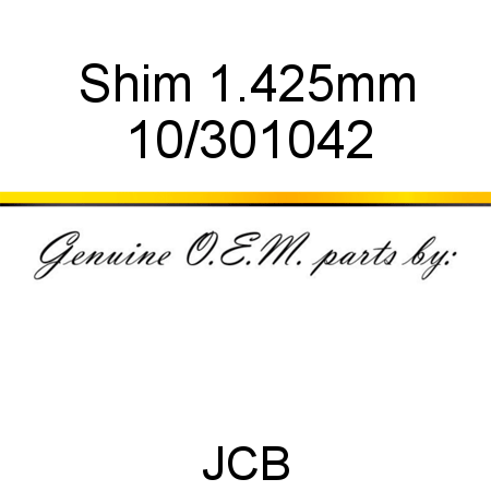 Shim, 1.425mm 10/301042