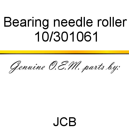 Bearing, needle roller 10/301061