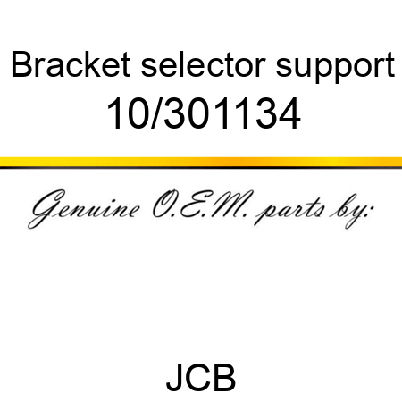 Bracket, selector support 10/301134