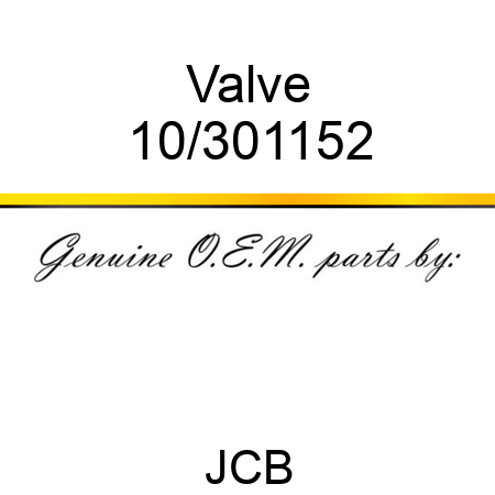 Valve 10/301152
