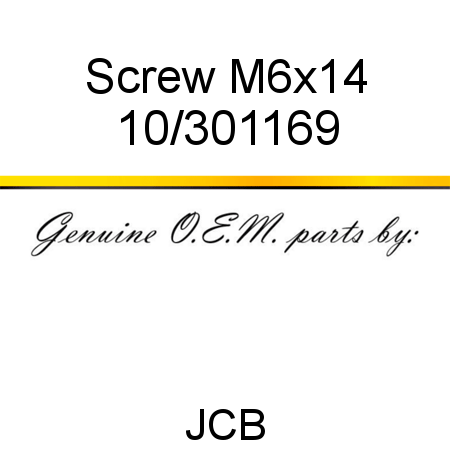 Screw, M6x14 10/301169