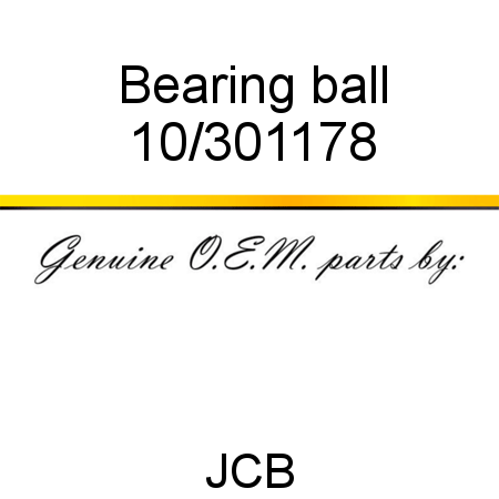 Bearing, ball 10/301178