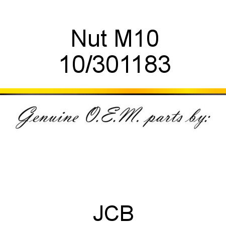 Nut, M10 10/301183