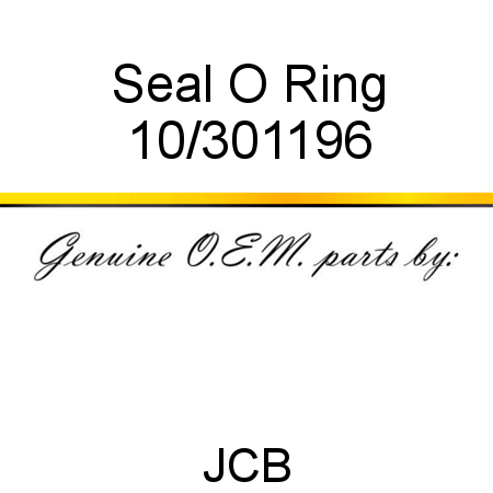 Seal, O Ring 10/301196