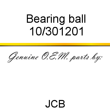 Bearing, ball 10/301201