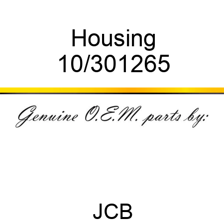 Housing 10/301265