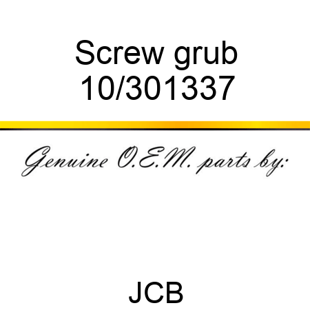 Screw grub 10/301337