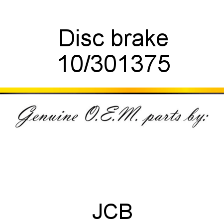 Disc, brake 10/301375